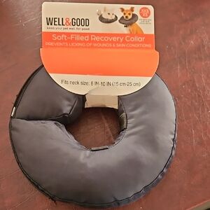 WELL & GOOD PET Black Soft Recovery Collar NWT